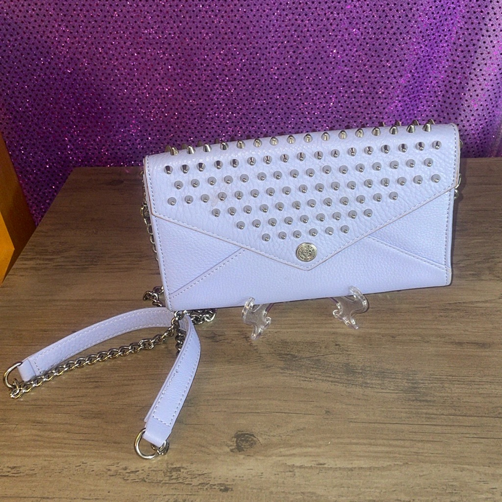 Rebecca Minkoff White Crossbody Bag With Silver Studs